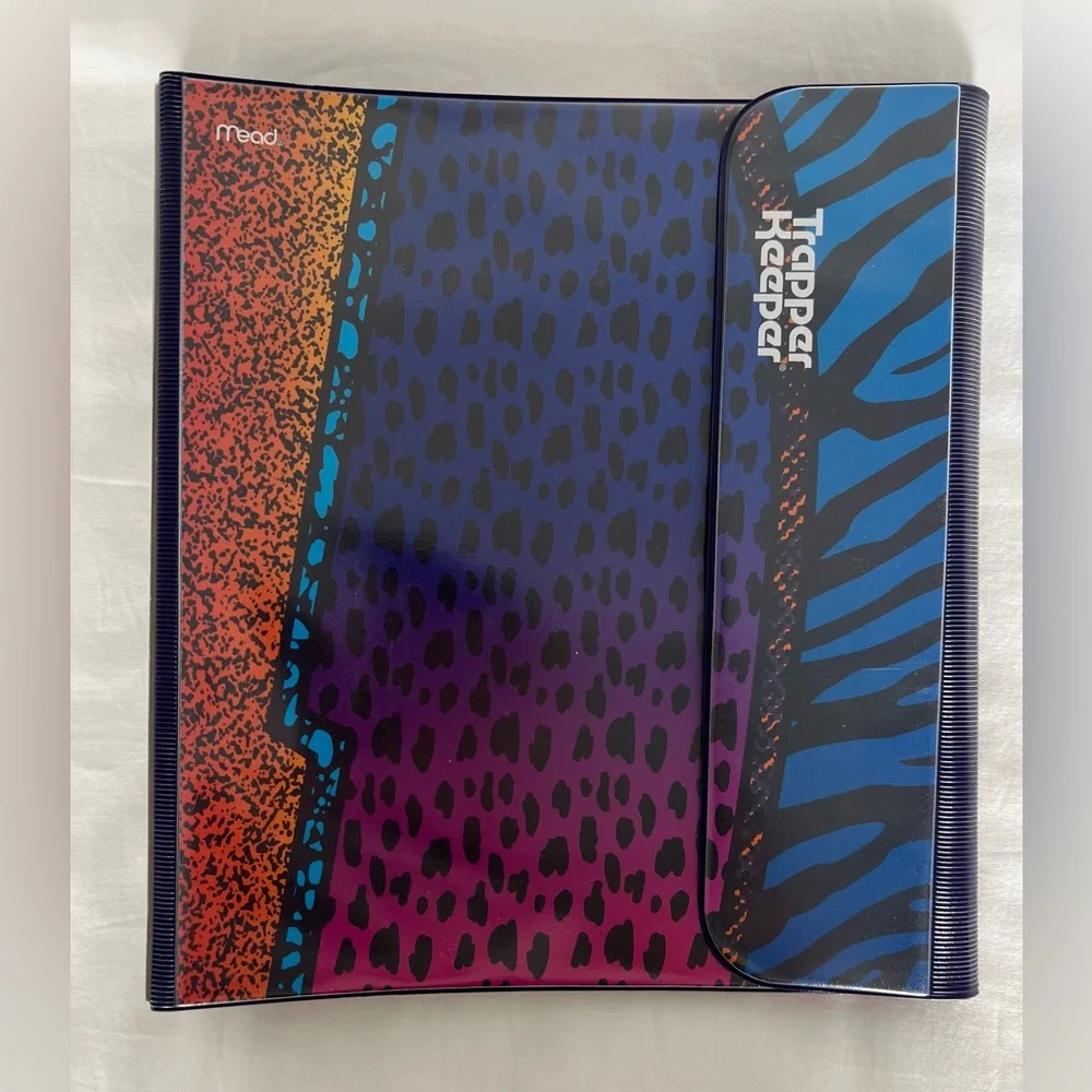 Trapper Keeper Leopard Animal Binder Retro 80s 90s Portfolio Folder Mead NEW